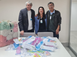 Hospital Beneficente Unimar recebe doação de cobertores e mamadeiras da Associação Amigos do Bar