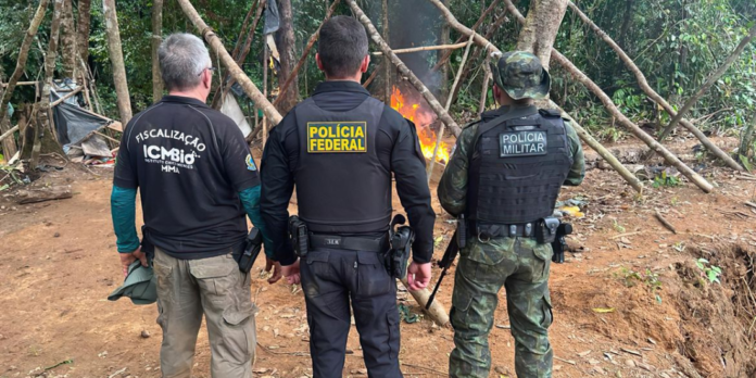 A Polícia Federal, em conjunto com o Ibama e a Força Nacional, encerrou hoje (15) a Operação Calha Norte. A ação destruiu sete garimpos ilegais na divisa entre Pará e Amapá, inutilizando tratores, escavadeiras e milhares de litros de combustível. Saiba mais sobre a ofensiva na Amazônia.
